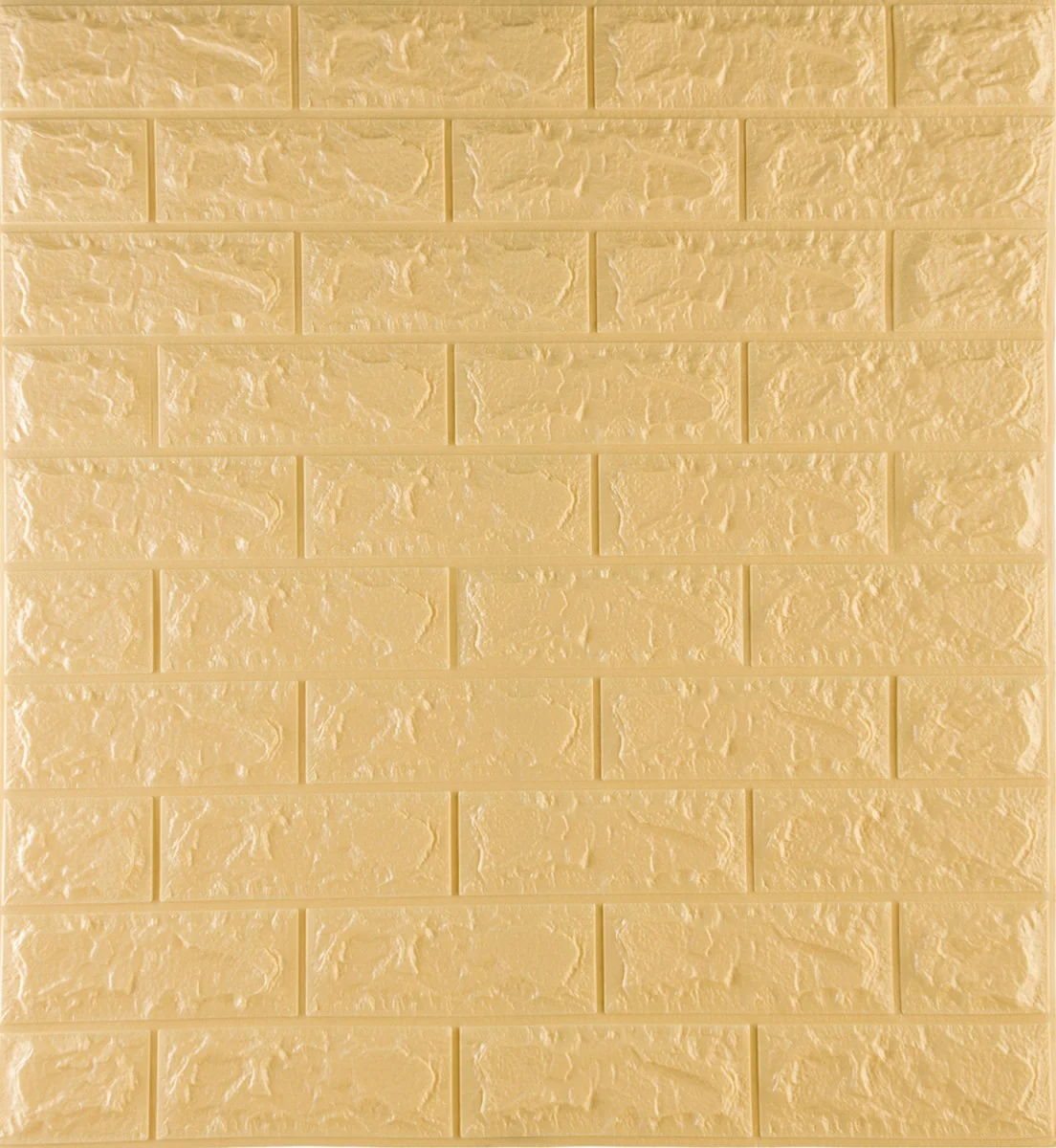 Самоклеюча 3D панель Sticker Wall декоративна під цеглу 700х770х7 мм Бежевий