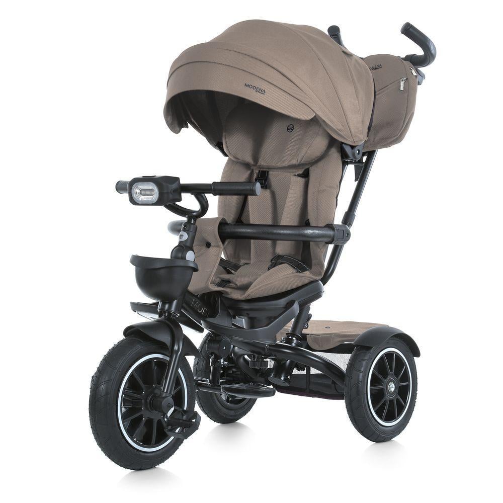 Дитячий триколісний велосипед-коляска El Camino ME 1193 MODENA з ручкою для батьків поворотний Beige Praline (2579698358)