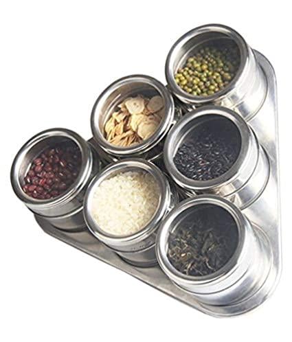 Набор емкостей для специй на магните 6 шт. с подставкой (673ee1cc)