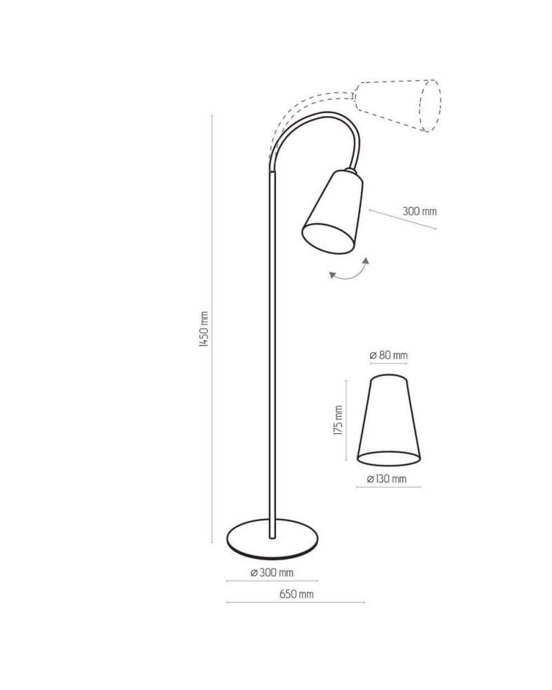 Торшер TK Lighting Wire Silver (5166) - фото 3