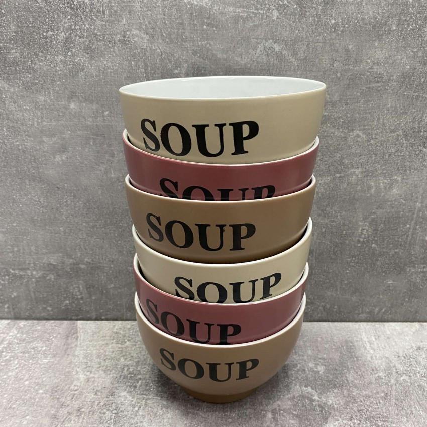 Набір бульйонниць керамічних Interos 20237 650 мл 6 шт. (1788993056) - фото 4