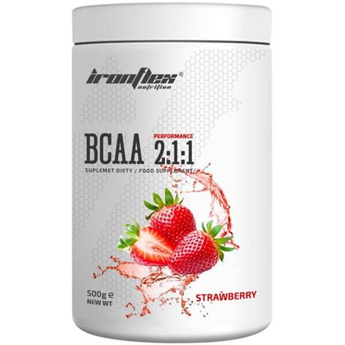Аминокислота BCAA для спорта IronFlex BCAA Performance 2-1-1 500 г 100 порций Strawberry