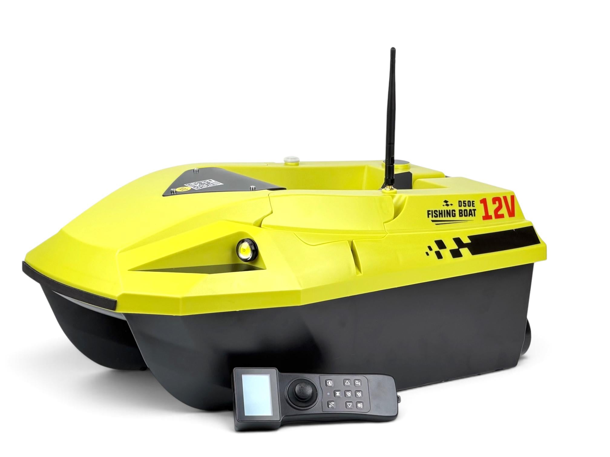 Прикормочный кораблик Flytec D50 12,6V 1 бункер GPS/автопилот с глубиномером