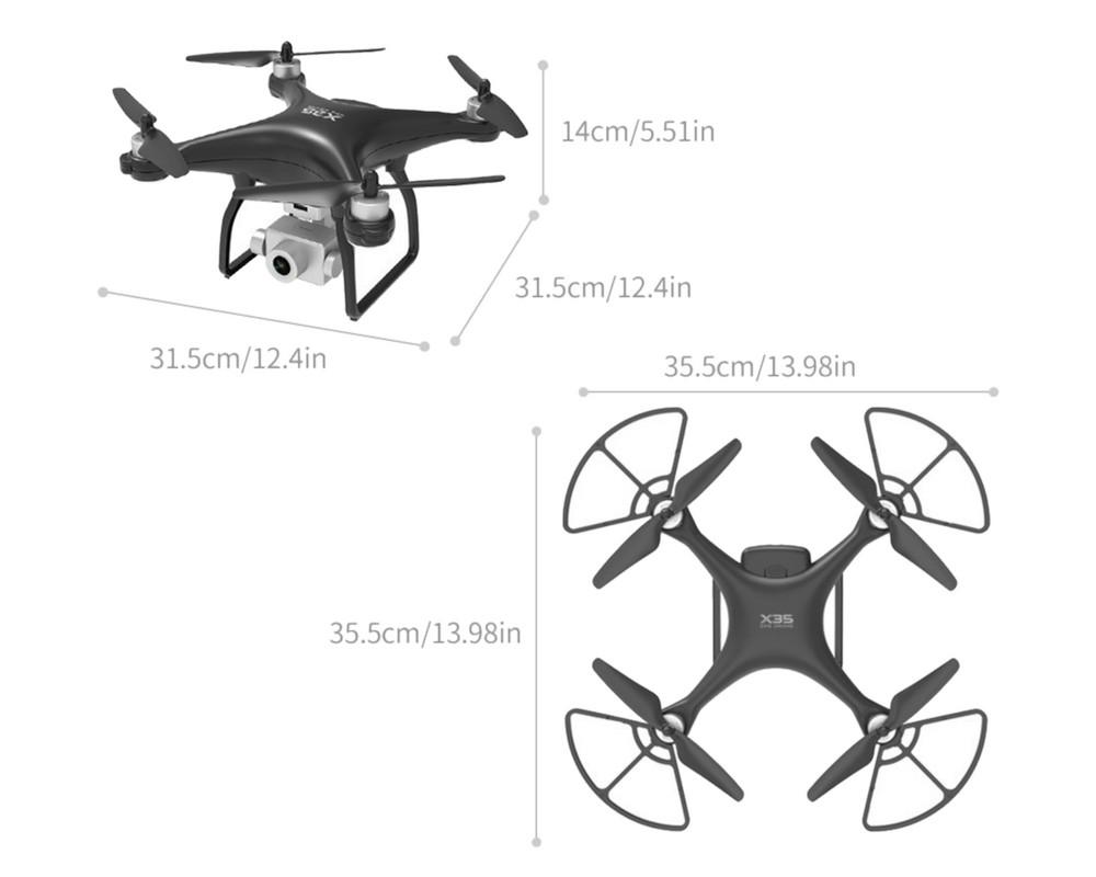 Квадрокоптер JJRC X35 5G 4K/Wi-Fi/FPV/GPS Black (53280) - фото 6 Квадрокоптер JJRC X35 5G 4K/Wi-Fi/FPV/GPS Black (53280) - фото 6