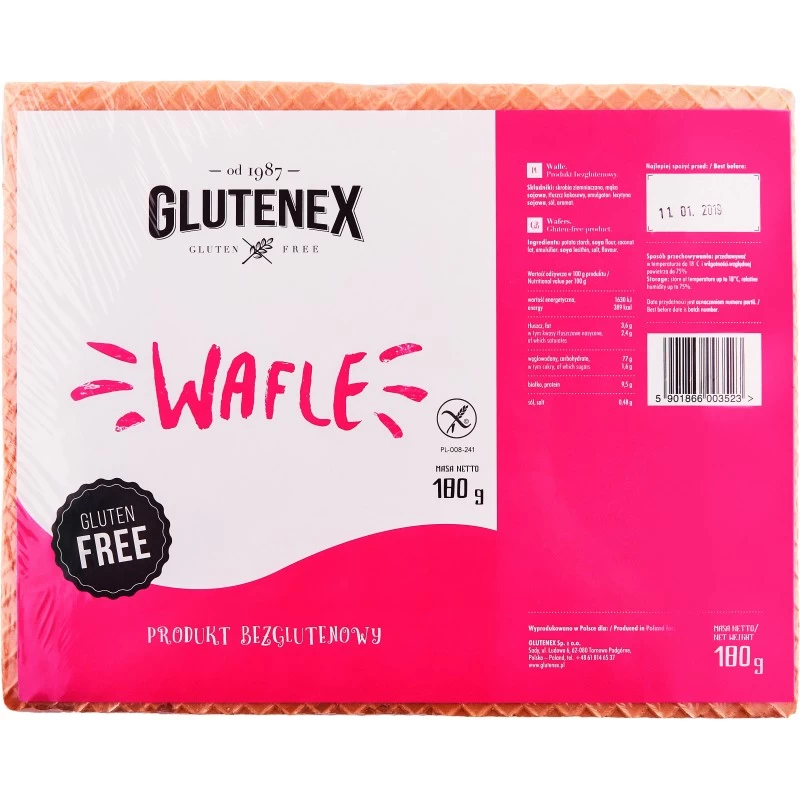 Вафли без глютена Glutenex 180 г (5901866003523)
