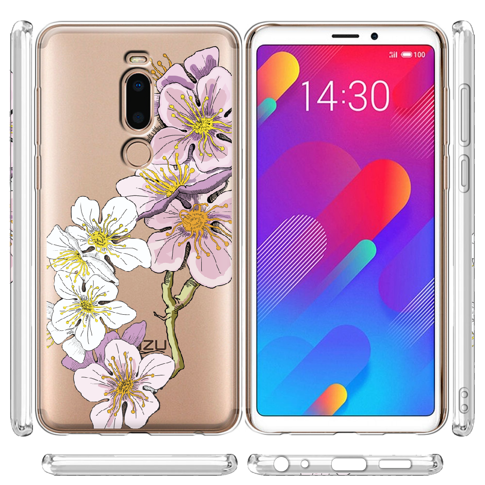 Чохол Boxface Meizu M8 Cherry Blossom Прозорий силікон (35852-cc4-35852) - фото 3