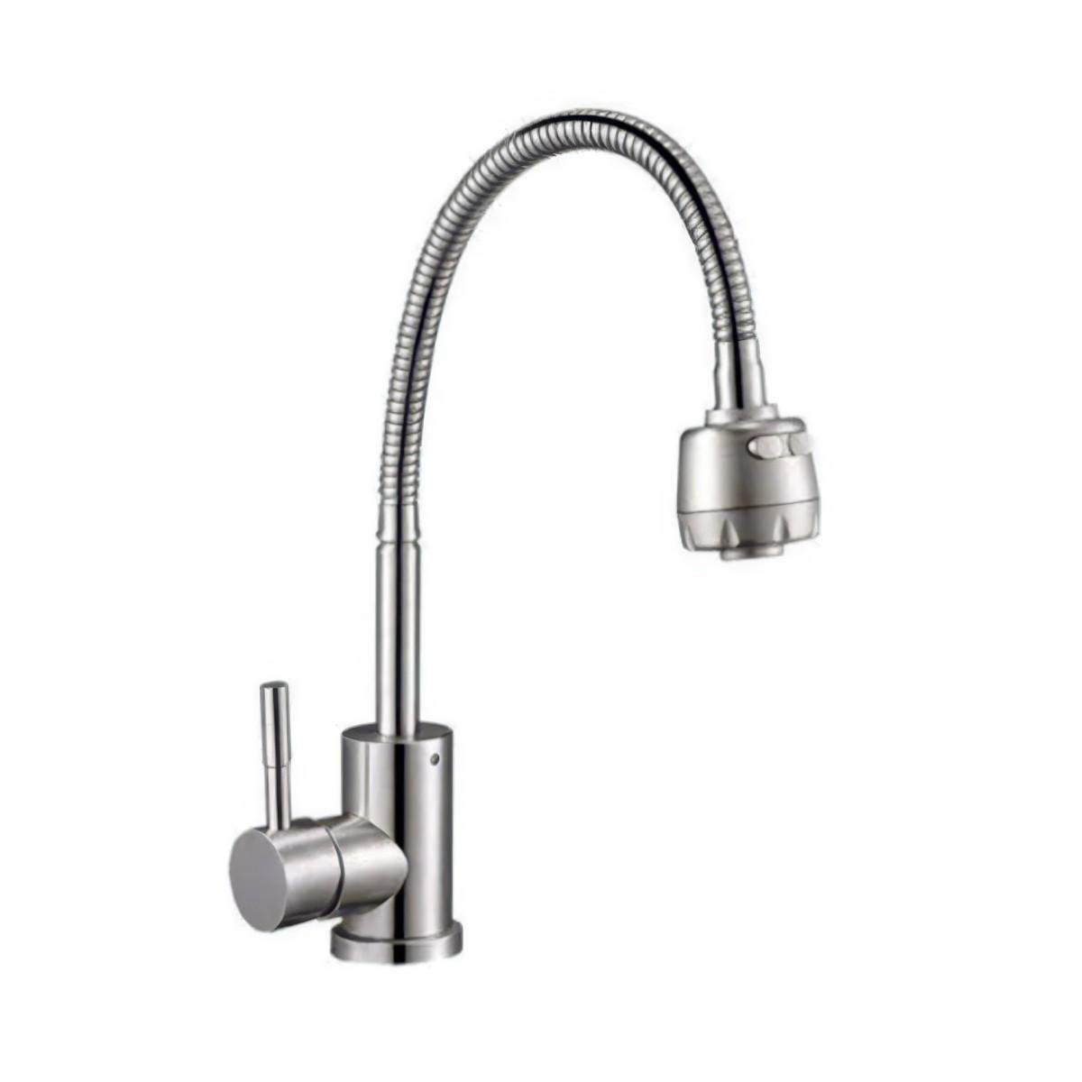 Змішувач для кухні Kraft одноважільний нержавіюча сталь (KRF3009 CHROM)