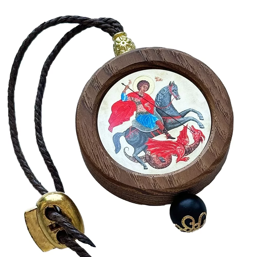 Ікона Георгій Побідоносець автомобільна з ароматом Sauvage (11151-11264)