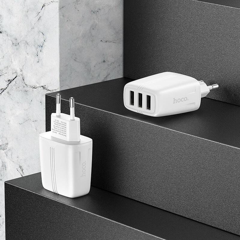 Зарядное устройство Hoco Amazing three-port charger N15 3 USB 3,4 A (536474) - фото 4