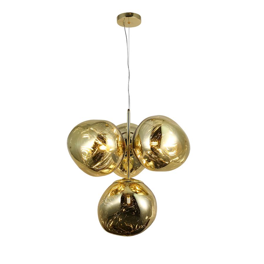 Люстра подвесная 793CH01-4 GD 280 E27 с 4 необычными плафонами Золотой - фото 4 Люстра подвесная 793CH01-4 GD 280 E27 с 4 необычными плафонами Золотой - фото 4