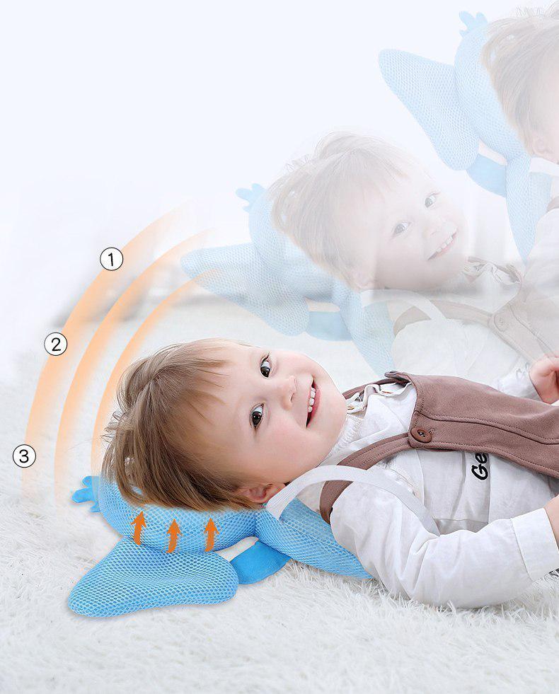 Подушка захисна Ведмедик для голови та спини малюка Блакитний (142616) - фото 5