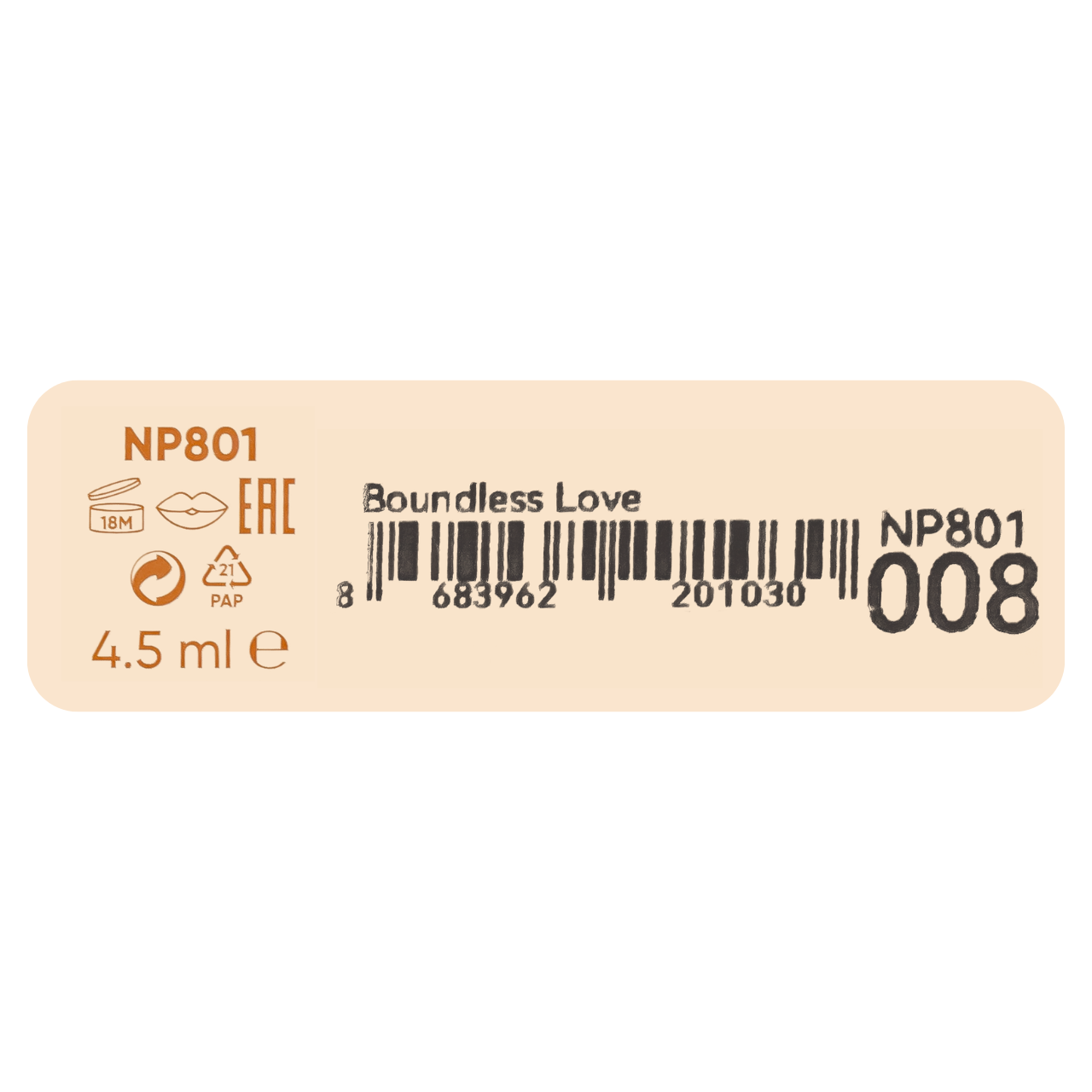 Помада для губ матова водостійка Neverti Matte Liquid Lipstick NP801 008 Boundless Love Карамельно-рожевий - фото 5 Помада для губ матова водостійка Neverti Matte Liquid Lipstick NP801 008 Boundless Love Карамельно-рожевий - фото 5