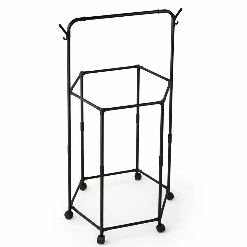 Вешалка шестиугольная ART Rack AR3601A с перекладиной и крючками 165x47x67 см Черный (35048157)