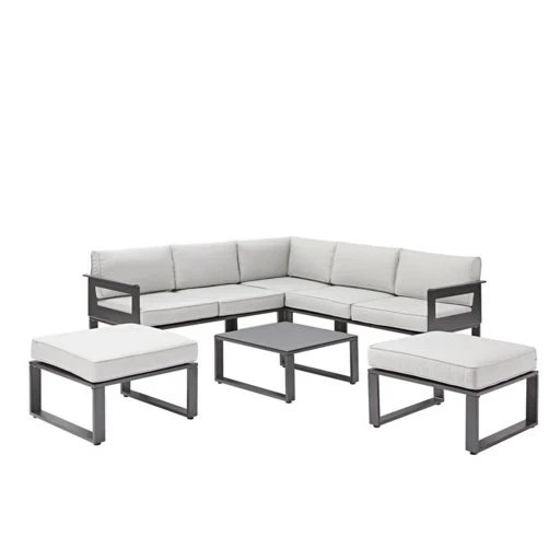 Комплект уличной мягкой мебели в стиле Loft с металлическим каркасом (KS-1186-YR)