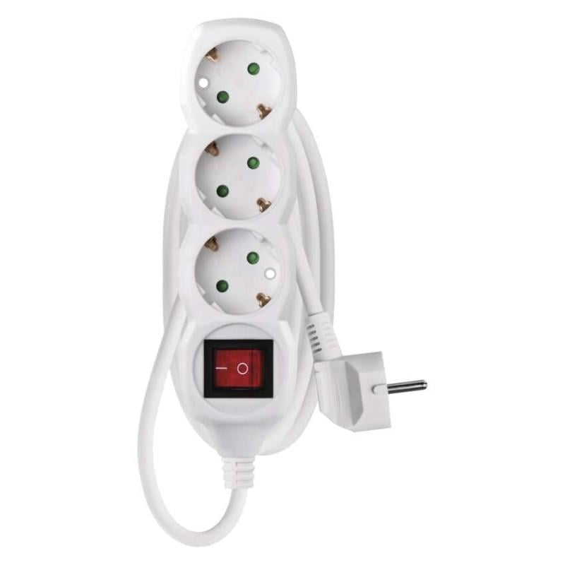 Удлинитель сетевой Emos P1321R 3 розетки 1,5 м 1,5 кв. мм (37796683)