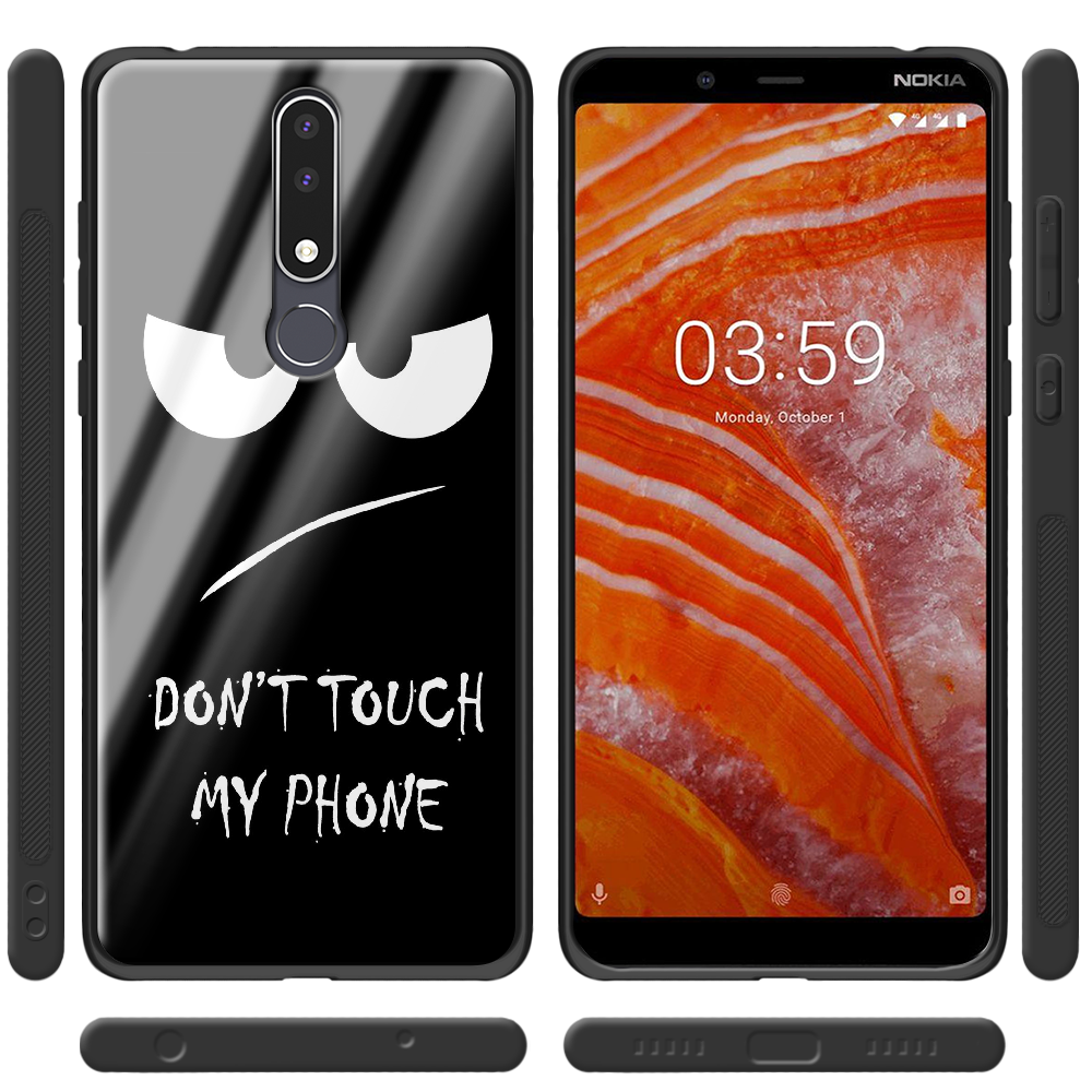 Чохол BoxFace Nokia 3.1 Plus Don't Touch my Phone Чорний силікон зі склом (36116-up535-37737) - фото 4