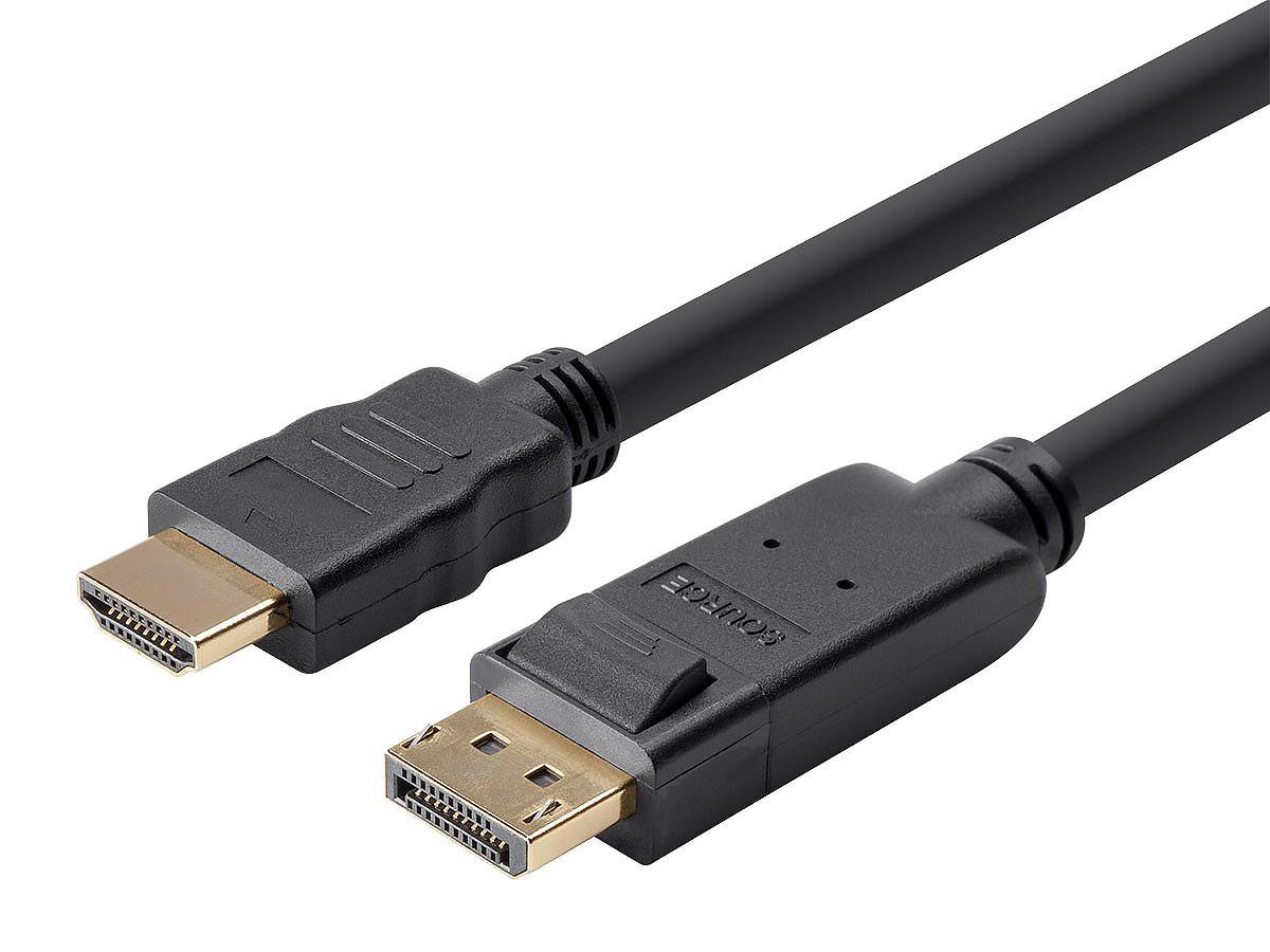 Цифровой кабель DisplayPort версия 1,2a DisplayPort штекер/HDMI штекер Ultra HD 4K 1,8 м (DP-HDMI-4K-MM-06)