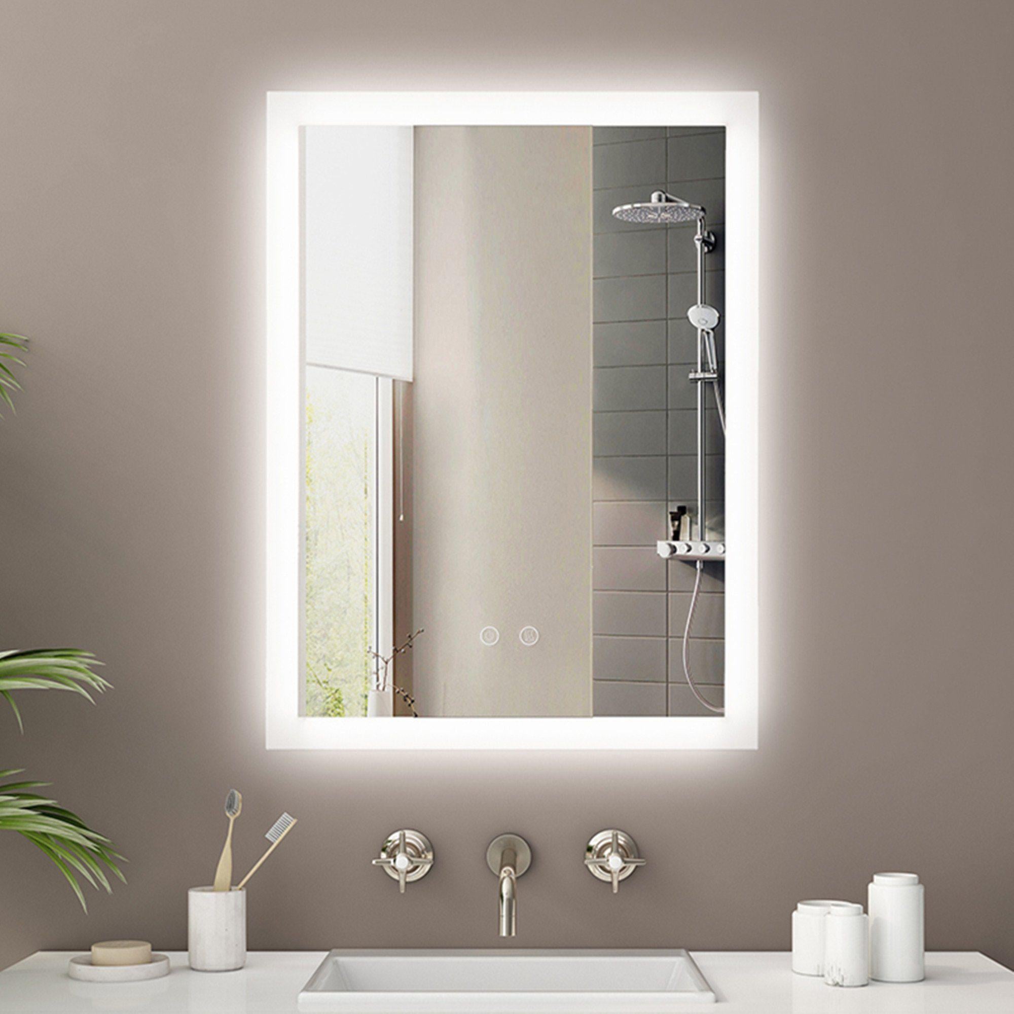 Зеркало Dim Dzerkal MORIA с LED-подсветкой/сенсорным управлением/подогревом 50х70 см (12706)