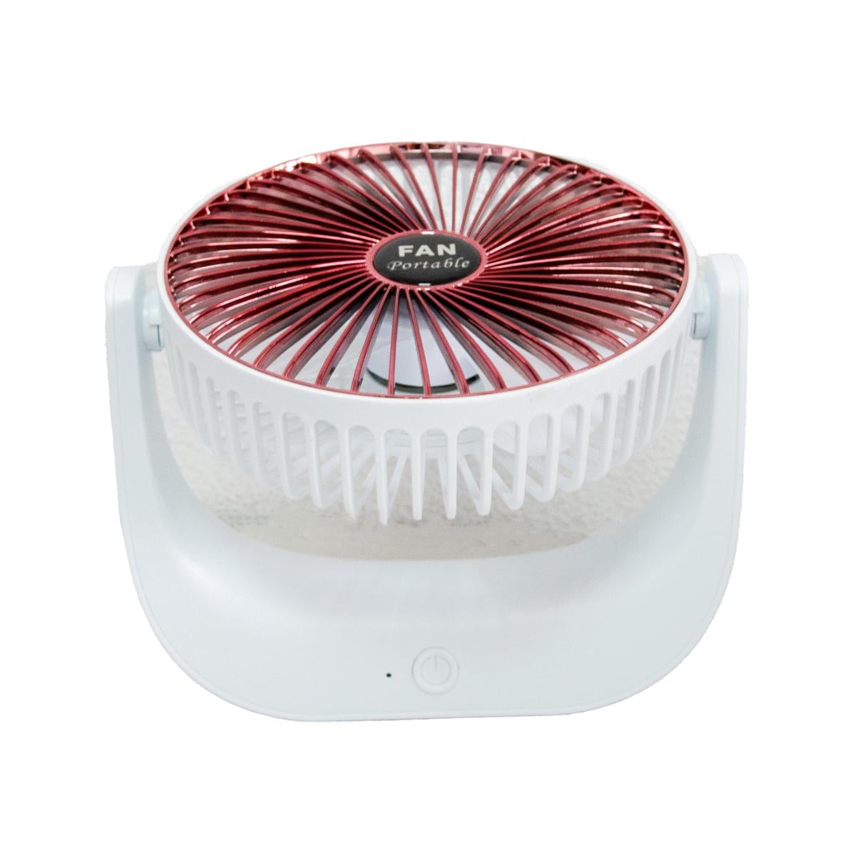 JANTJE＿ONTEMBAARミラー付きPortable fan ᐉ Вентилятор аккумуляторный Fan Portable F138 4,5W Бело-красный