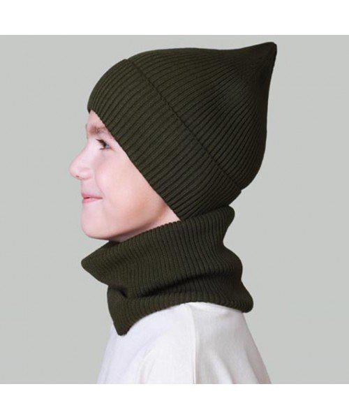 Комплект шапка и шарф детский Elf Пит р. 56 Хаки (OK002197)