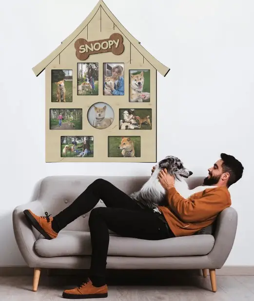 Фоторамка Собача будка на 9 фотографій Натуральний (doghouse) - фото 3 Фоторамка Собача будка на 9 фотографій Натуральний (doghouse) - фото 3