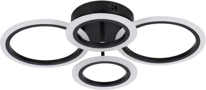 LED-люстра потолочная Valeso с пультом и плафонами-кольцами 3000/6500K IP20 G 2716/2+2 BK 72 72W Черный (28685618)