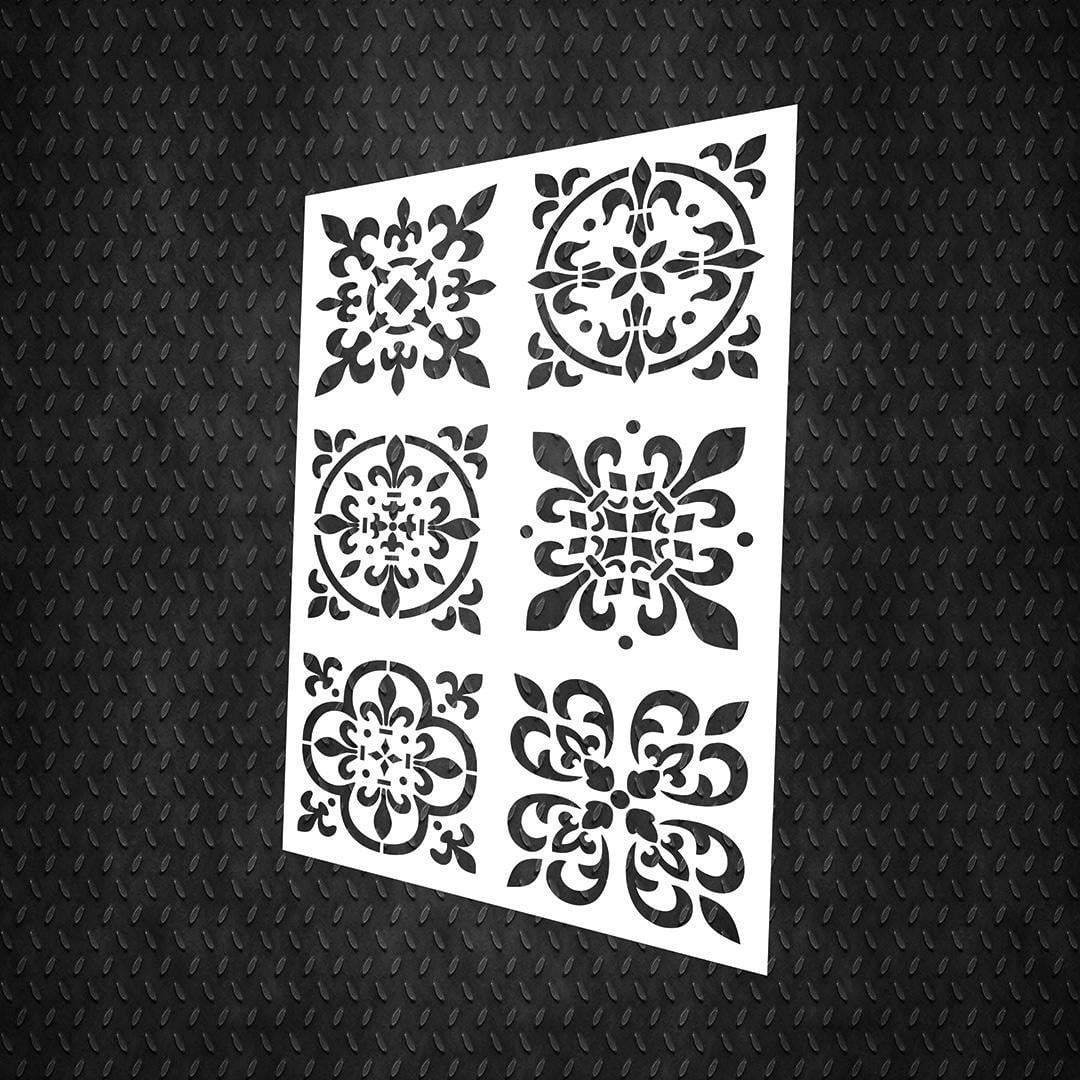 Трафарет многоразовый DFA Скандинавские узоры 74 для штукатурки и краски (K00074)