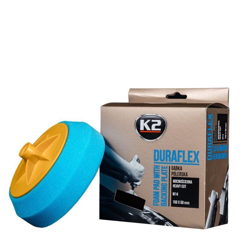 Губка для полировки K2 Duraflex на липучке 150х50 мм Голубой