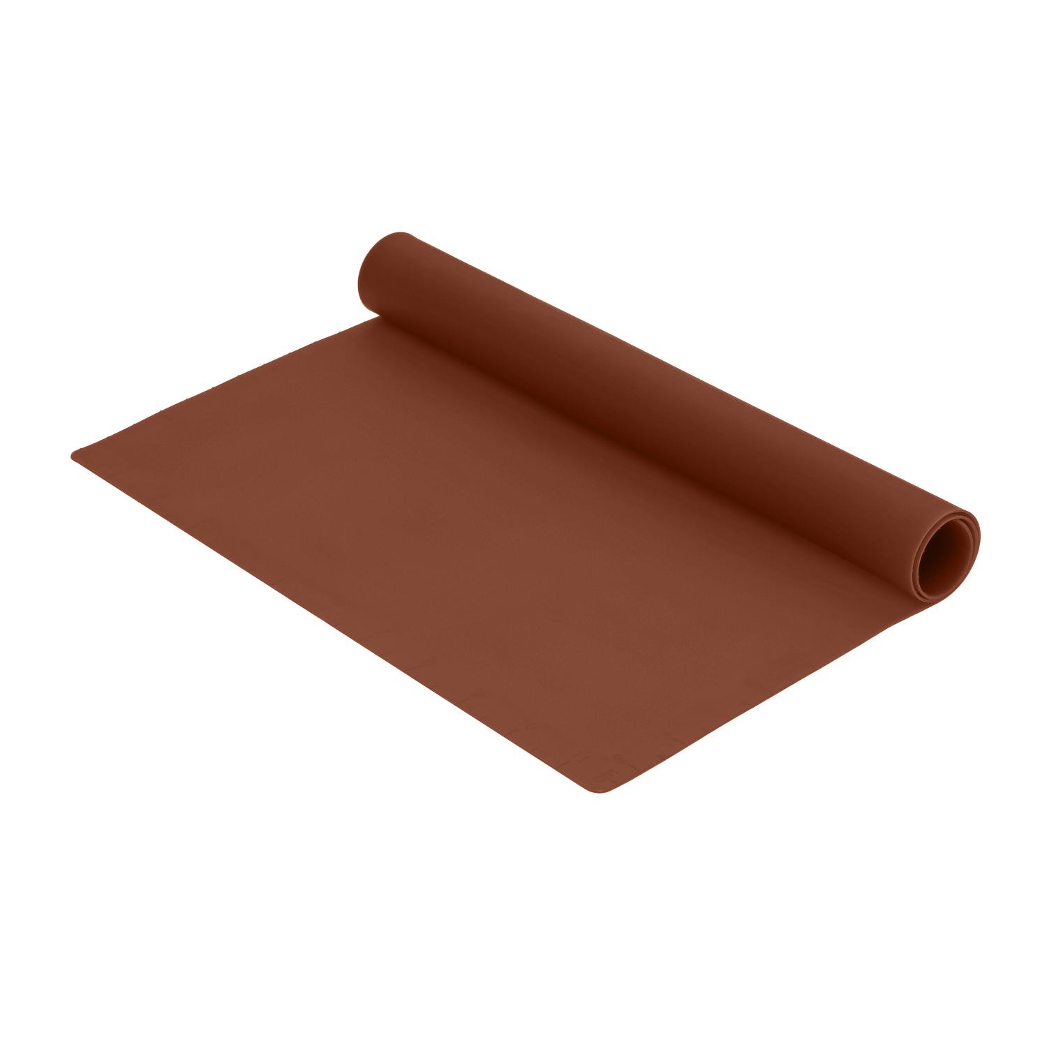 Килимок для розкачування тіста силіконовий з діаметрами та підказками в ложках та грамах 30х40 см Коричневий (26255593) - фото 3