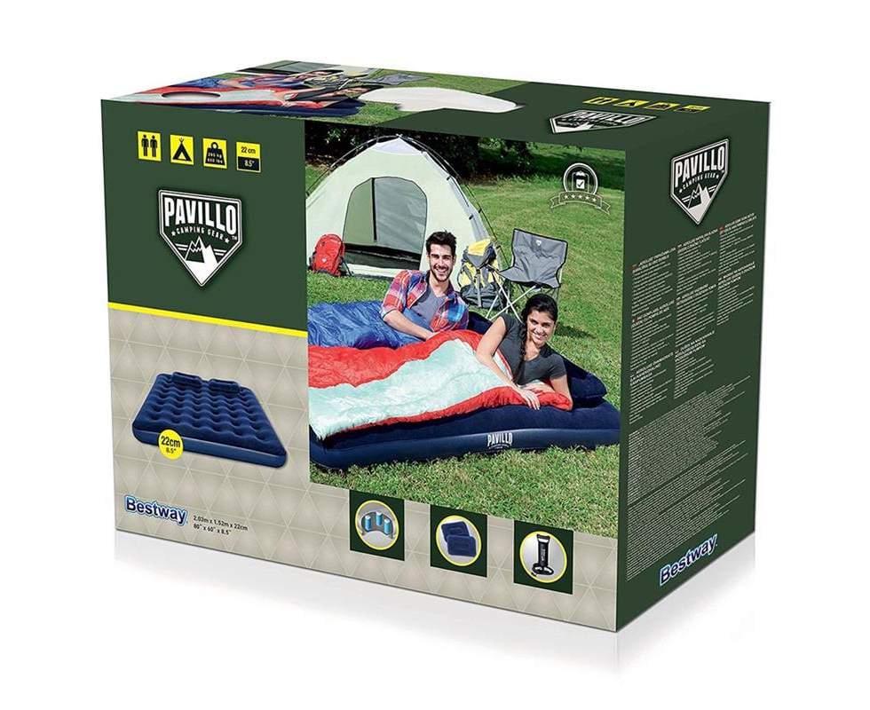 Матрас надувной Bestway с насосом и двумя подушками 203х152х22 см. (67374) - фото 3 Матрас надувной Bestway с насосом и двумя подушками 203х152х22 см. (67374) - фото 3