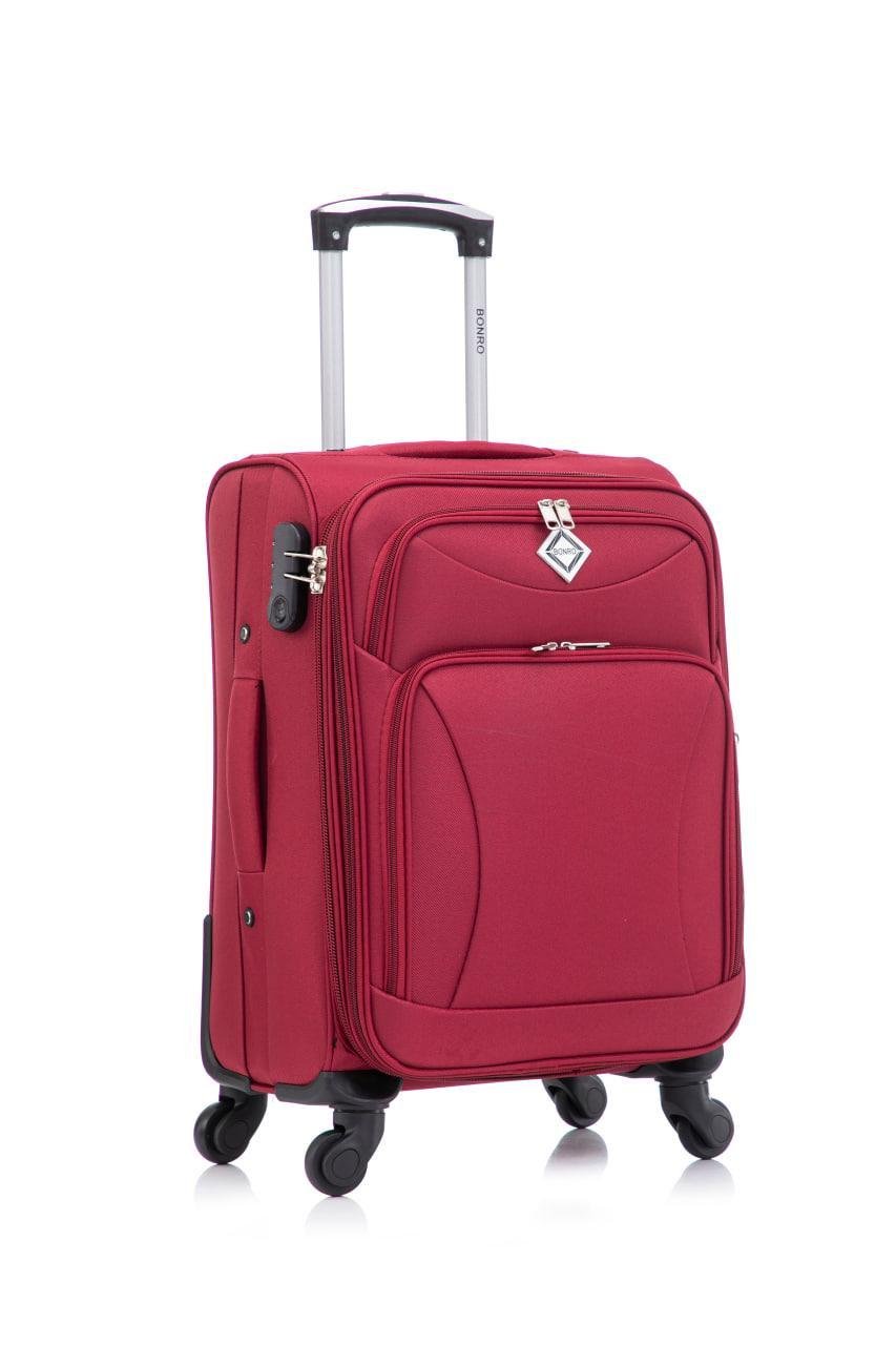Чемодан Bonro Tourist 4 колеса невеликий Вишневий (2182)