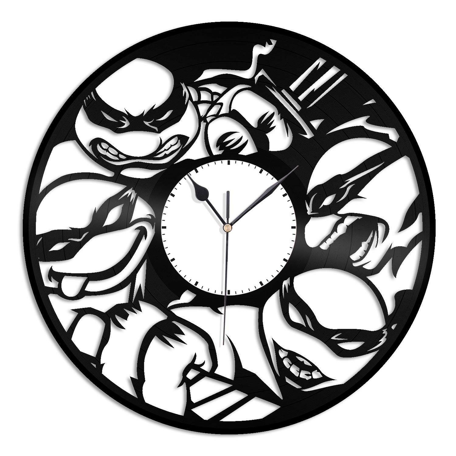 Часы настенные Черепашки-ниндзя 1938 из виниловой пластинки