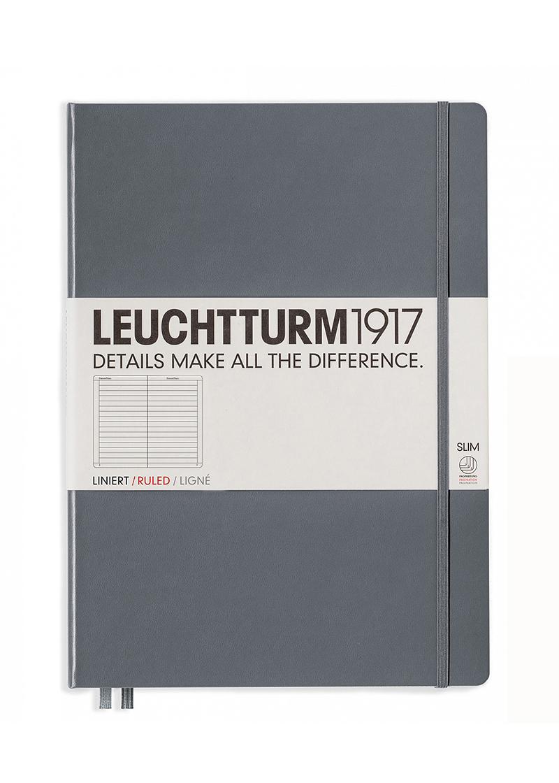 Блокнот Leuchtturm1917 Master Slim A4+ линия Антрацит (344812)