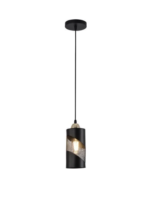 Підвісна люстра Valeso V-XA3226-1 BK+FGD з плафоном Е27 60W (28686515)