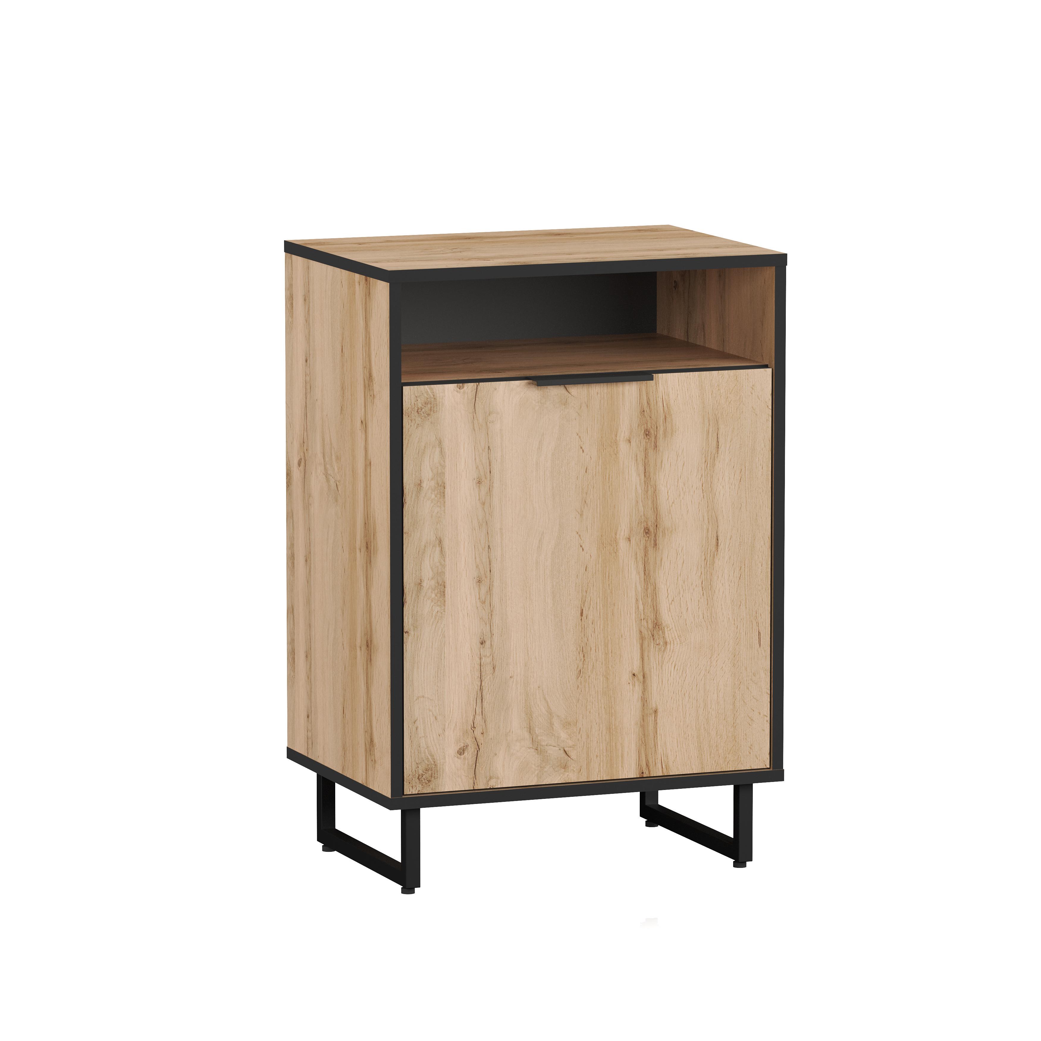 Тумба под обувь в прихожую Moreli F-0003 с дверцей на металлических ножках Аппалачи (F-0003-appalachi)