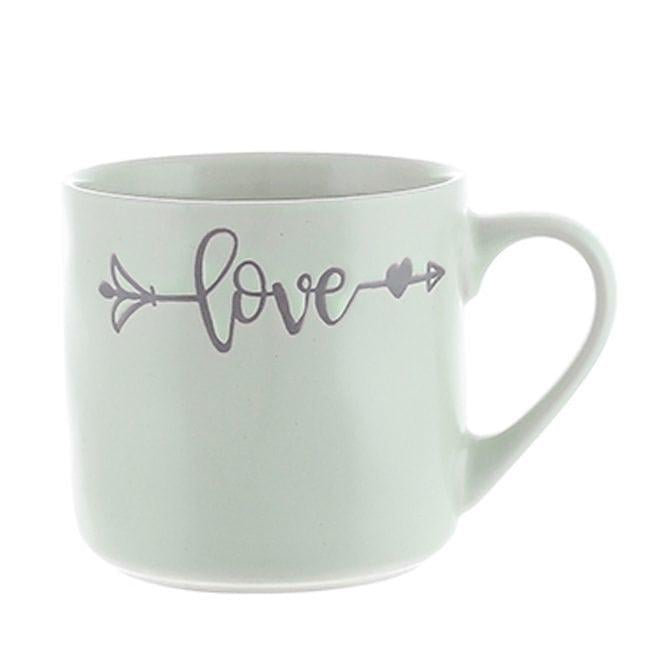 Чашка фарфоровая Flora Love 400 мл Зеленый (DR017557)