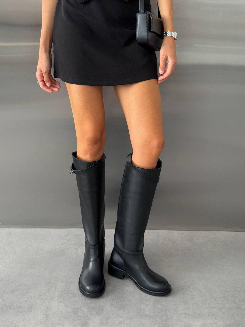 Чоботи жіночі шкіряні демісезонні р. 40 26 см Чорний (11615 4) - фото 8 Чоботи жіночі шкіряні демісезонні р. 40 26 см Чорний (11615 4) - фото 8