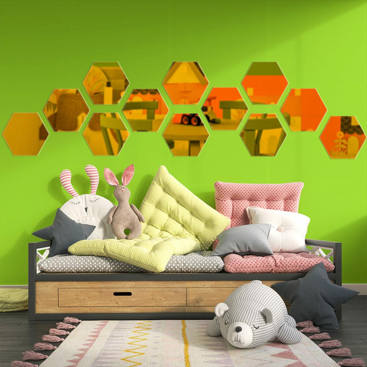 Декор дзеркальний акриловий самоклеючий 150х175 мм 12 шт. Золотий (SW-00002518) - фото 6 Декор дзеркальний акриловий самоклеючий 150х175 мм 12 шт. Золотий (SW-00002518) - фото 6