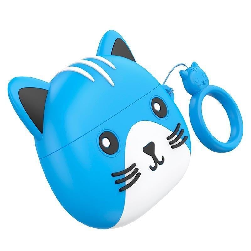 Наушники беспроводные детские Hoco Cat EW46 в кейсе Blue (17822430)