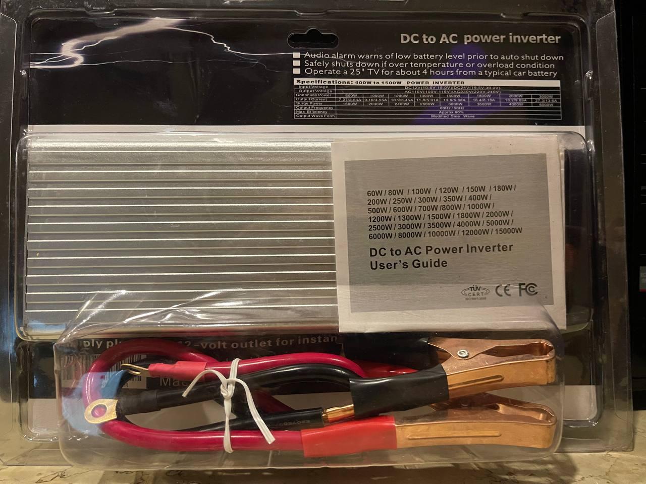 Інвертор напруги PI 2500ВА 2500 Вт 12/220V approximated 1 універсальна розетка/клем/крокодили - фото 2 Інвертор напруги PI 2500ВА 2500 Вт 12/220V approximated 1 універсальна розетка/клем/крокодили - фото 2