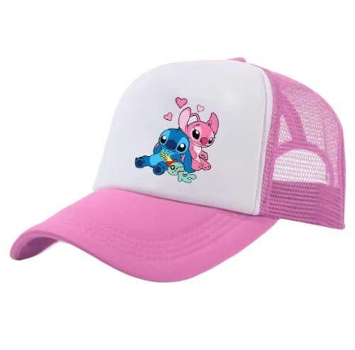 Кепка детская летняя Лило и Стич с сеточкой Розовый Кепка детская летняя Лило и Стич с сеточкой Розовый