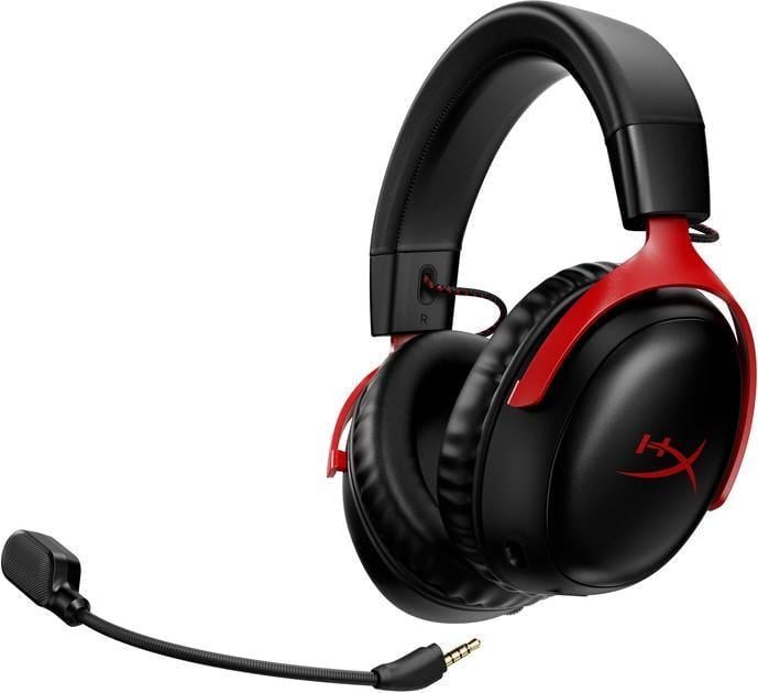 Навушники бездротові ігрові HyperX Cloud III Wireless USB-A/USB-C Чорний/Червоний (77Z46AA)