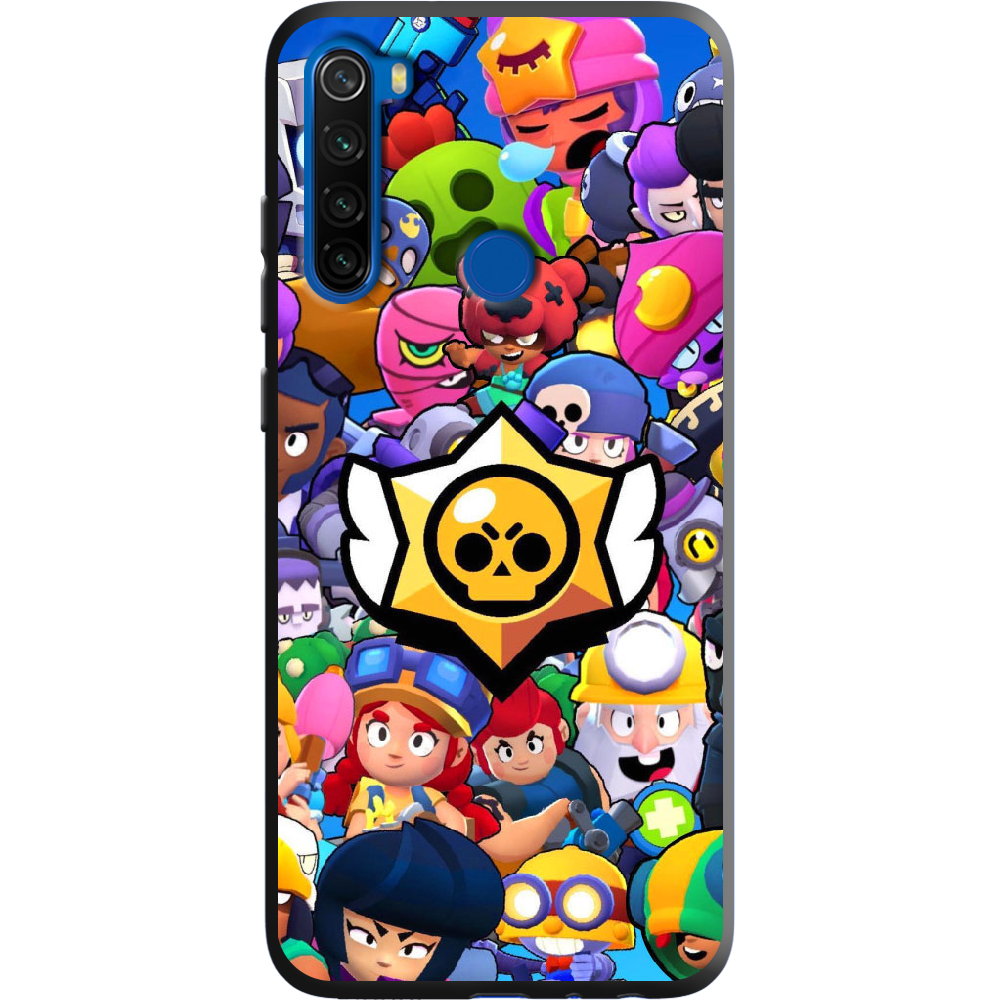 Чехол Boxface Xiaomi Redmi Note 8T Brawl Stars Черный силикон (38532-up2389-38945)