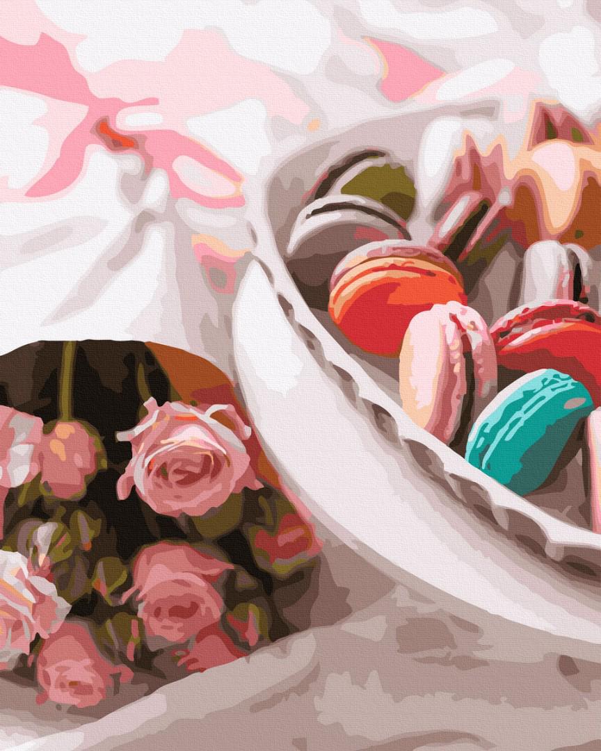 Картина по номерам Brushme Макаруны с любовью 40х50 см (GX41144)