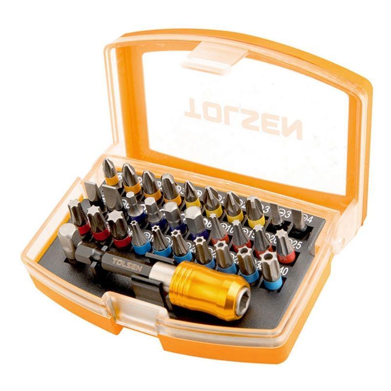 Набор бит для шуруповерта Tolsen 1/4 PH PZ SL Torx HEX 32 эл. (20370)
