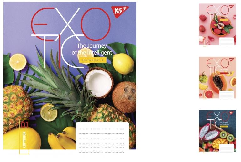 Зошити учнівські у лінійку YES Exotic 24 арк. 20 шт. в уп. (MTT-148348) Зошити учнівські у лінійку YES Exotic 24 арк. 20 шт. в уп. (MTT-148348)