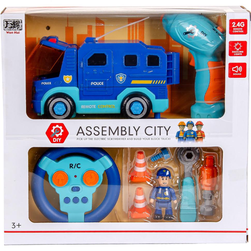 Конструктор полицейская машина на радиоуправлении на батарейках (1744881312)
