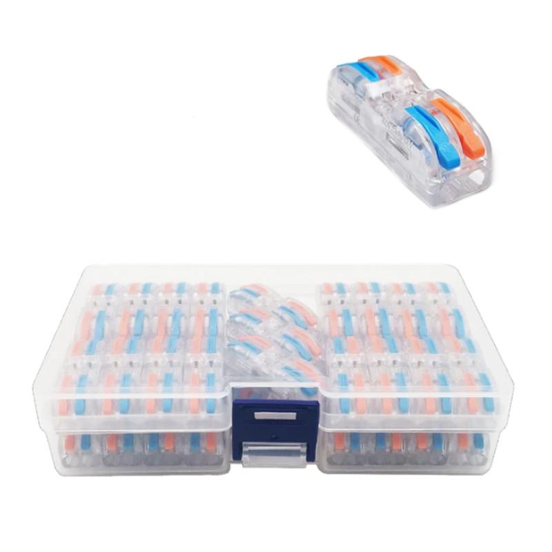 Набор клемм Tactix 0,08-4 мм2 32А 2х1-2х1 проходная одинарная 39х13х14,5 мм 38 шт. Разноцветный (CT422Tc-38box)