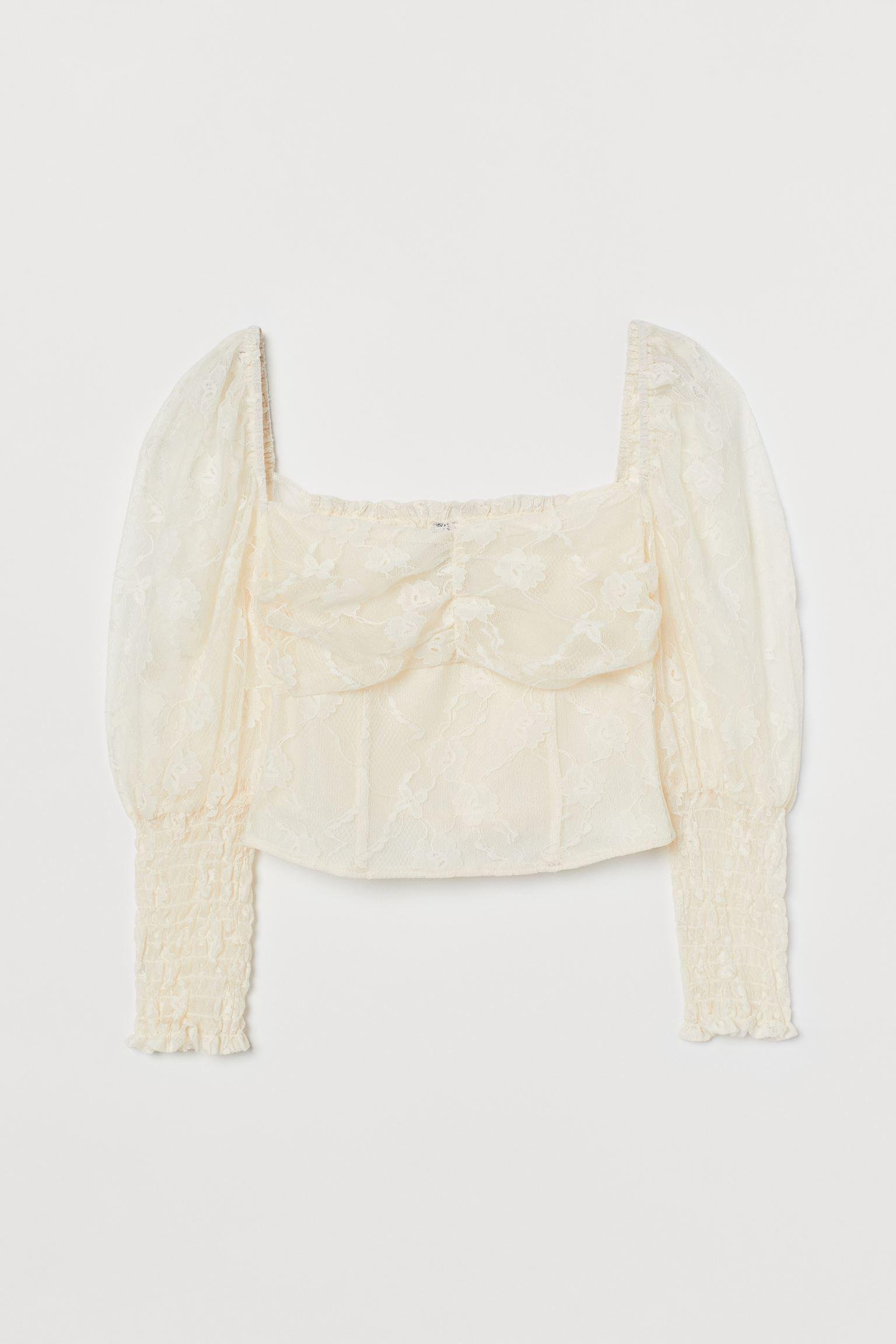 Блуза кружевная р. 42 Айвори (8884732wer)