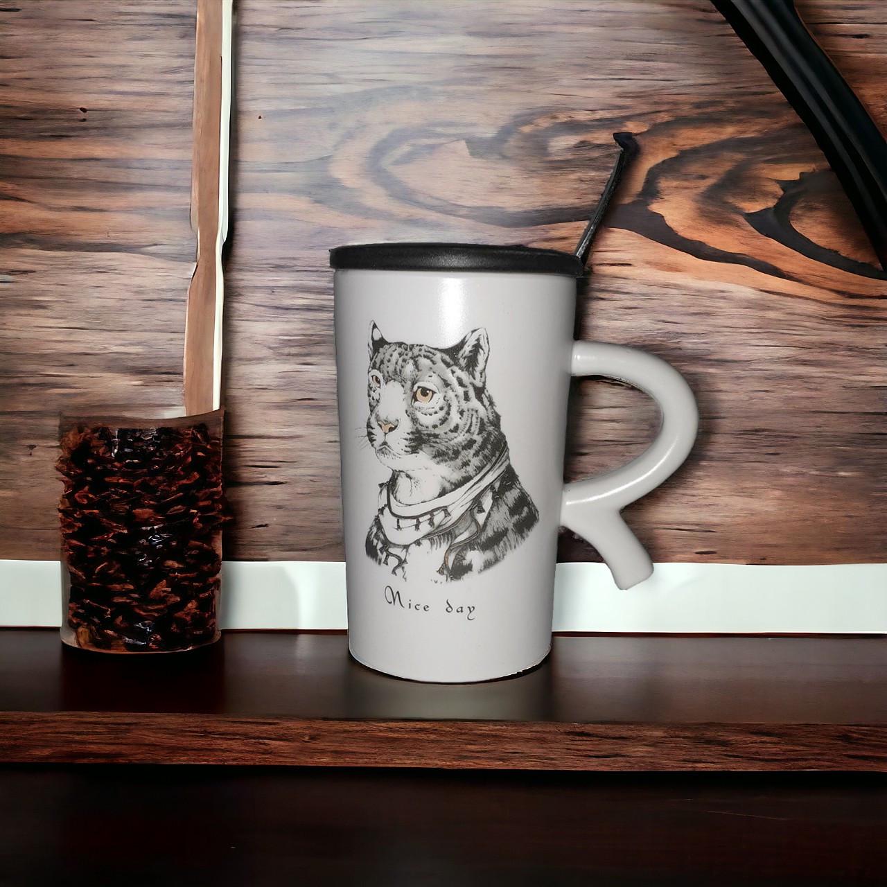 Чашка керамическая с крышкой и ложкой Английская сказка/Леопард 300 мл (21-леопа-8016-2-2) - фото 7 Чашка керамическая с крышкой и ложкой Английская сказка/Леопард 300 мл (21-леопа-8016-2-2) - фото 7